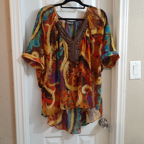 Multicolored tunic   top sz 3X - Picture 1 of 4